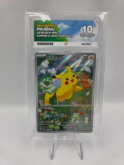 ACE PERFECT 10 Pikachu Summer Is Here! Campaign Promo 218-SV-P Japanese Pokemon - Image 1
