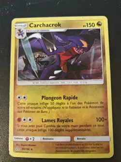 Carte Pokemon CARCHACROK 99/156 Holo Rare Soleil et Lune 5 SL5 FR - Image 1