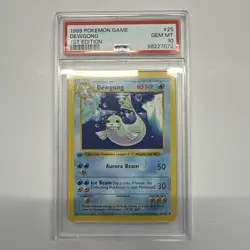 1999 POKEMON BASE SET 1ST EDITION #25 DEWGONG PSA 10 - Image 1