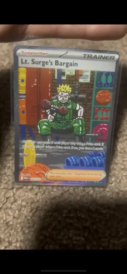 Lt. Surge's Bargain SIR Mega Evolution 185/132 Pokemon TCG NM in Hand Fast Ship! - Image 1