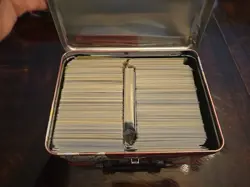 Pokemon Lunch box / Storage Tin Completely Full Of Cards - Image 1
