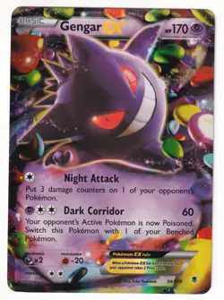 Gengar EX 34/119 XY Phantom Forces Standard Size Pokemon 2014 LP - Image 1