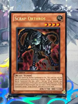 EXVC-EN097 Scrap Orthros Secret Rare 1st Edition Very Lightly Played! YuGiOh TCG - Image 1