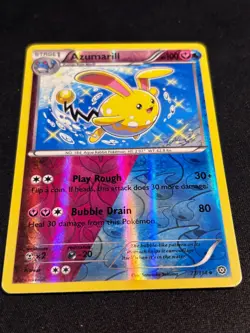SHINY Azumarill - 77/114 Steam Siege REVERSE HOLO card 2016 Pokemon TCG- NM - Image 1