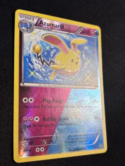 SHINY Azumarill - 77/114 Steam Siege REVERSE HOLO card 2016 Pokemon TCG- NM - Image 2