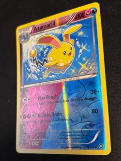 SHINY Azumarill - 77/114 Steam Siege REVERSE HOLO card 2016 Pokemon TCG- NM - Image 4