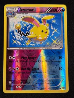 SHINY Azumarill - 77/114 Steam Siege REVERSE HOLO card 2016 Pokemon TCG- NM - Image 5