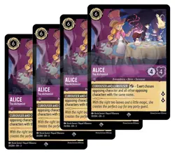 Disney Lorcana - Alice - Tea Alchemist x 4 - Super Rare NM - Plus Free Card - Image 1