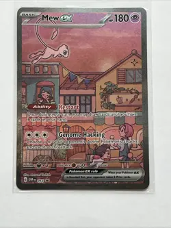 Mew ex SVP 053 Pokemon TCG Scarlet Violet 151 Black Star Promo Full Art Card NM - Image 3