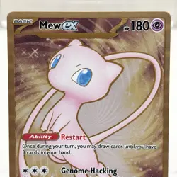 2023 Mew ex 205/165 Scarlet & Violet 151 UPC Gold Metal Promo Card NM - Image 2