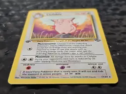 CLEFABLE 1999 Pokemon Jungle 1st Edition NON-HOLO Rare Card #17 - Image 5