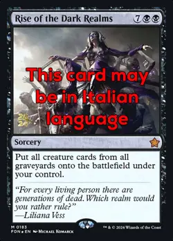 MTG RISE OF THE DARK REALMS FOIL EXC - ASCESA DEI REAMI OSCURI 183 - FDN PRE - Image 1