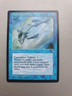 Mystic Remora, MTG Ice Age (1995), Uncommon Blue Enchantment VNM - Image 1