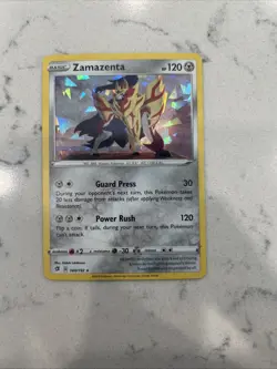 Zamazenta 140/192 Rebel Clash Cracked Ice Holo Rare Promo Pokemon TCG NM - Image 1