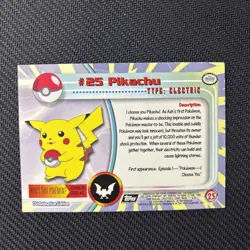 Topps Pokemon TCG Pikachu #25 holo foil Blue Logo 1999 - Image 3