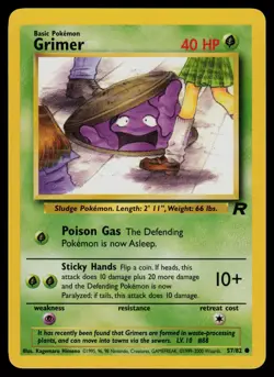Grimer - 57/82 - Pokemon Card Team Rocket Unlimited Common - LP - Image 3