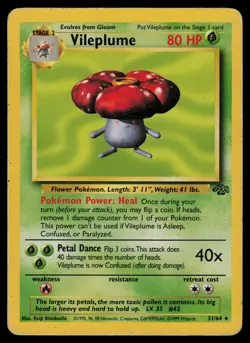 Vileplume - 31/64 - Pokemon Card Jungle Unlimited Rare - HP - Image 1