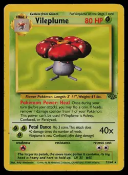 Vileplume - 31/64 - Pokemon Card Jungle Unlimited Rare - MP - Image 1
