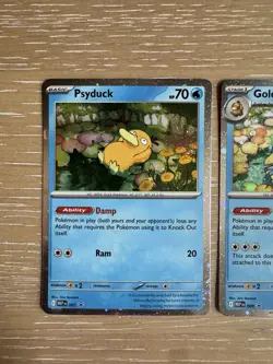 Pokemon TCG Mega Evolutions Psyduck 007 Golduck 008 Black Star Promo Holo - Image 2