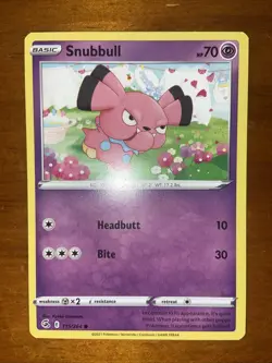 Pokemon TCG Snubbull Fusion Strike Sword And Shield 115/264 NM 2021 - Image 1