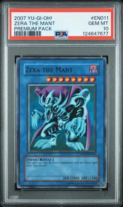 2007 Yu-Gi-Oh! Zera The Mant Premium Pack 1 PP01 Super Rare PSA 10 - Image 1