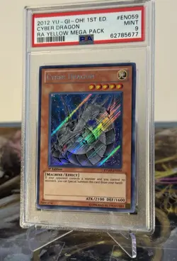 Yugioh Cyber Dragon RYMP-EN059 Secret Rare 1st Edition PSA 9 - Image 1