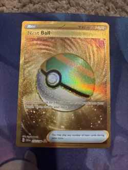 Pokemon TCG Nest Ball Scarlet & Violet Trainer Card Gold Rare, Base Set, 255/198 - Image 1