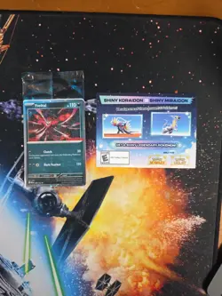 Shiny Koraidon & Miraidon Pokemon Scarlet Violet Code Card - Gamestop - Image 1