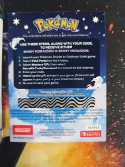 Shiny Koraidon & Miraidon Pokemon Scarlet Violet Code Card - Gamestop - Image 3