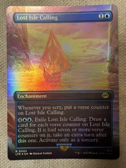 BORDERLESS FOIL - Lost Isle Calling - MTG - LOTR Lord of the Rings - NM - Image 1