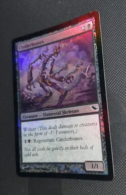 MTG *FOIL* Shadowmoor Common CINDERBONES SP - Image 1