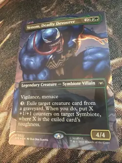 MTG - FOIL Venom, Deadly Devourer (Borderless) - Spider-Man (SPE) -e512 - Image 2