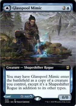 MTG Glasspool Mimic (Extended Art) (328) | NM | Zendikar Rising (ZNR) - Image 1