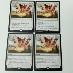 Heliod's Intervention Theros Beyond Death Playset X 4 NM Unplayed Rare Instant - Image 1