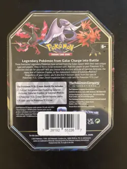 Pokemon TCG: Crown Zenith Tin Galarian Articuno Brand New & Factory Sealed - Image 2