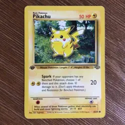 Pokemon Pikachu 1st Edition 60/64 Jungle Set 1999 LP - Image 1