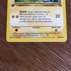 Pokemon Pikachu 1st Edition 60/64 Jungle Set 1999 LP - Image 3