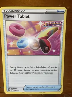 Pokemon TCG Trainer Power Tablet Fusion Strike Sword And Shield 236/264 EXC 2021 - Image 1