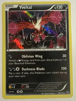 Yveltal XY06 XY Holo English Pokemon TGC Black Promo NM/M - Image 1