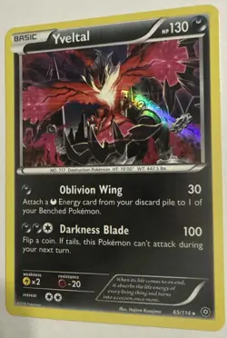 Yveltal XY06 XY Holo English Pokemon TGC Black Promo NM/M - Image 3