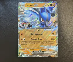 Pokemon Prismatic Evolutions Lucario Tyranitar ex Premium Collection Stamp Promo - Image 2