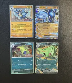 Pokemon Prismatic Evolutions Lucario Tyranitar ex Premium Collection Stamp Promo - Image 3