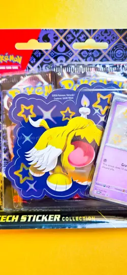 🔥 Paldean Fates Tech Sticker Collection Pokemon TCG Greavard 3 Booster Packs 👀 - Image 4