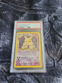 PSA 8 - Pokemon Base Set Alakazam - 4th Print - 1999-2000 - Uk print - POP 16 - Image 1