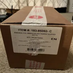Pokemon Sword & Shield Silver Tempest Case of 144 Sleeved Booster Packs Sealed.. - Image 1