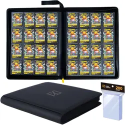 X PRO 1000+ Card Binder Comes with 200 Card Sleeves Compatible with TCG, Sports - Image 1