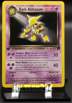 Pokemon TCG Card - Dark Alakazam 18/82 Team Rocket Rare - Image 1