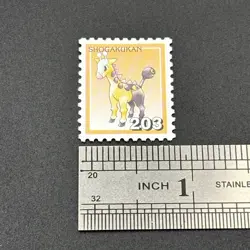 Girafarig Pokemon Stamp Card Shogakukan Nintendo Japanese TCG Vintage S316-72 - Image 2
