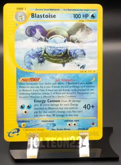 Pokemon TCG Card - Blastoise 37/165 Expedition Base Set Rare - Image 1