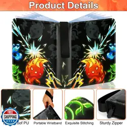 Card Binder 4 Pocket, Trading Card Binder Holder with 50 Removable Sleeves, C - Image 2